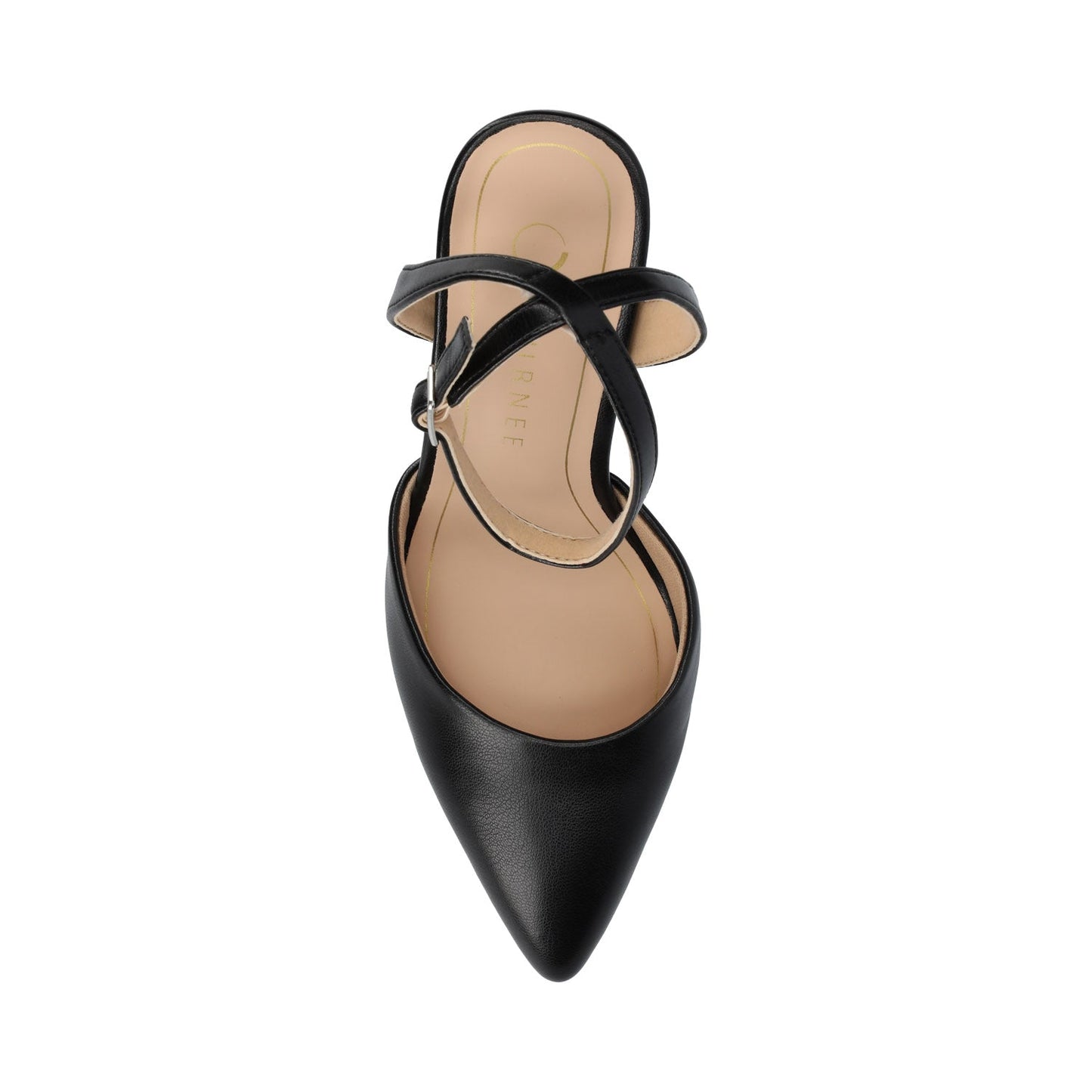 Journee TYYRA BLOCK HEELS IN FAUX SUEDE - Black PU