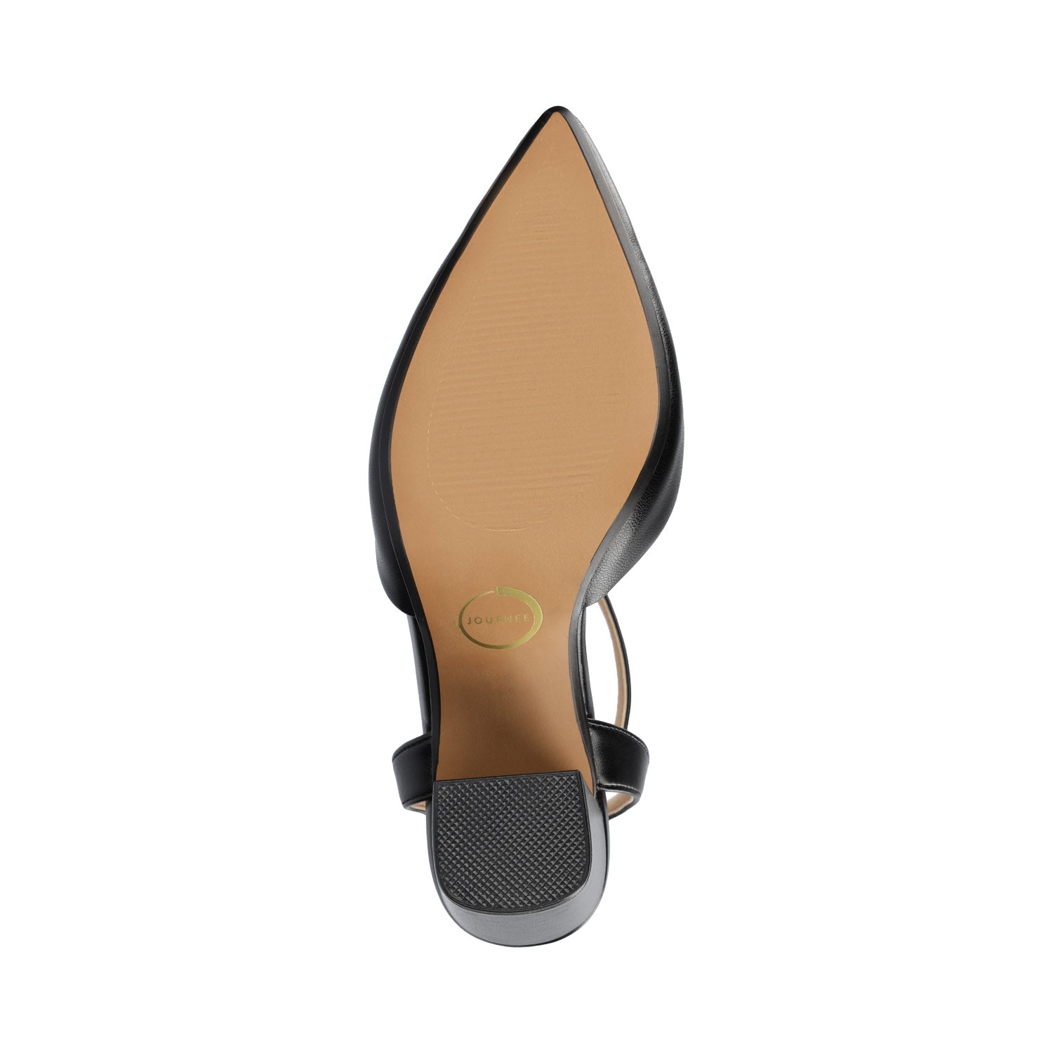Journee TYYRA BLOCK HEELS IN FAUX SUEDE - Black PU