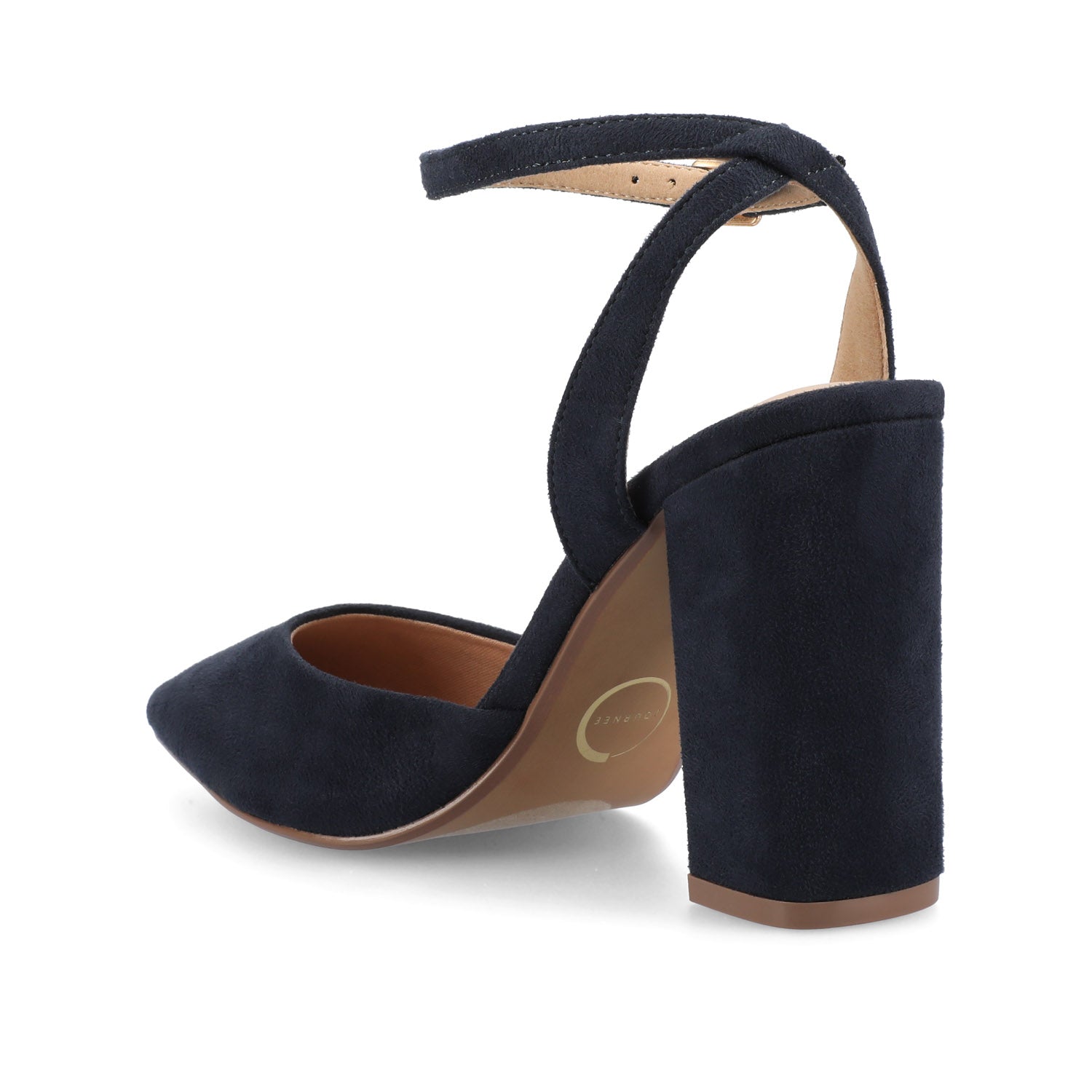 Journee TYYRA BLOCK HEELS IN FAUX SUEDE - Navy Nubuck