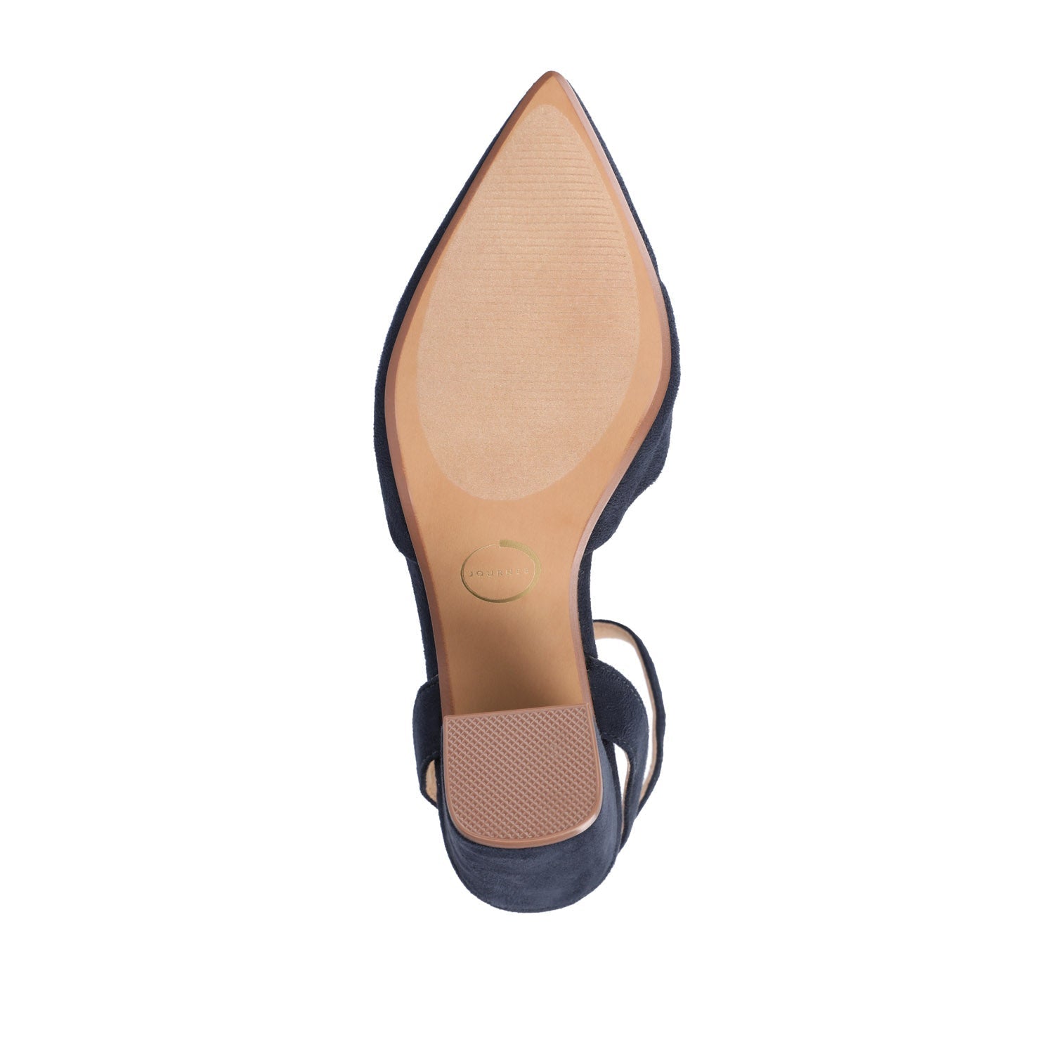Journee TYYRA BLOCK HEELS IN FAUX SUEDE - Navy Nubuck