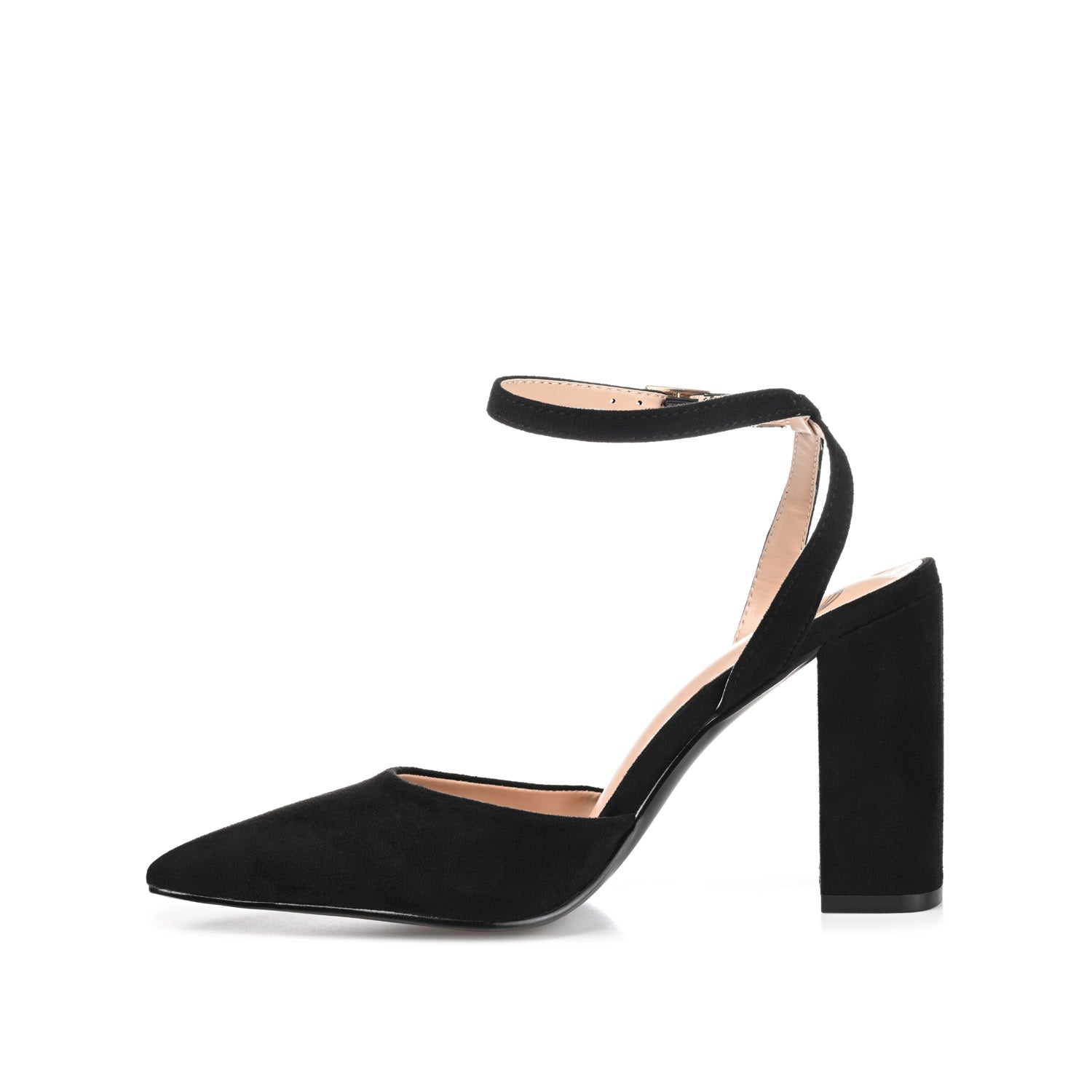 Journee TYYRA BLOCK HEELS IN FAUX SUEDE - Black