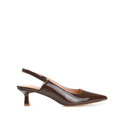Journee PAULINA KITTEN HEELS IN STATEMENT PATENT - Patent Brown