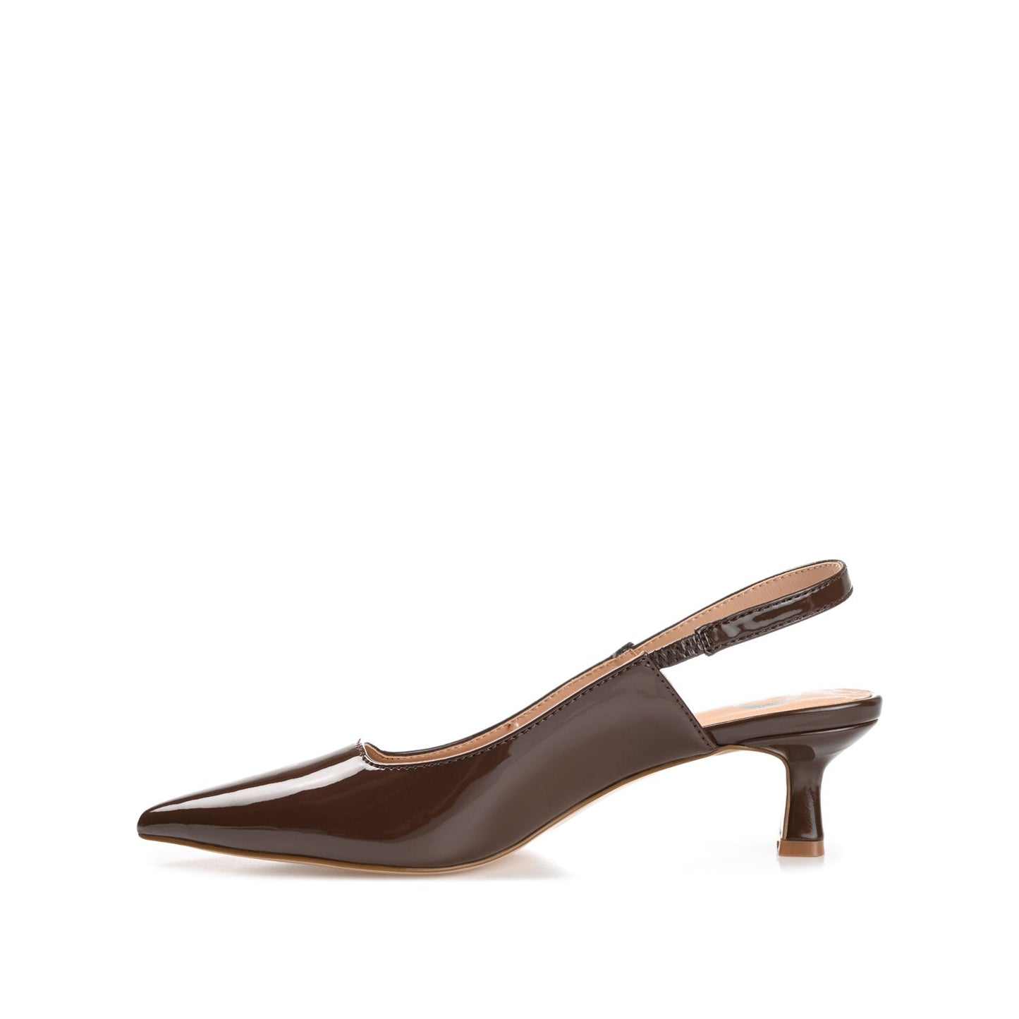 Journee PAULINA KITTEN HEELS IN STATEMENT PATENT - Patent Brown