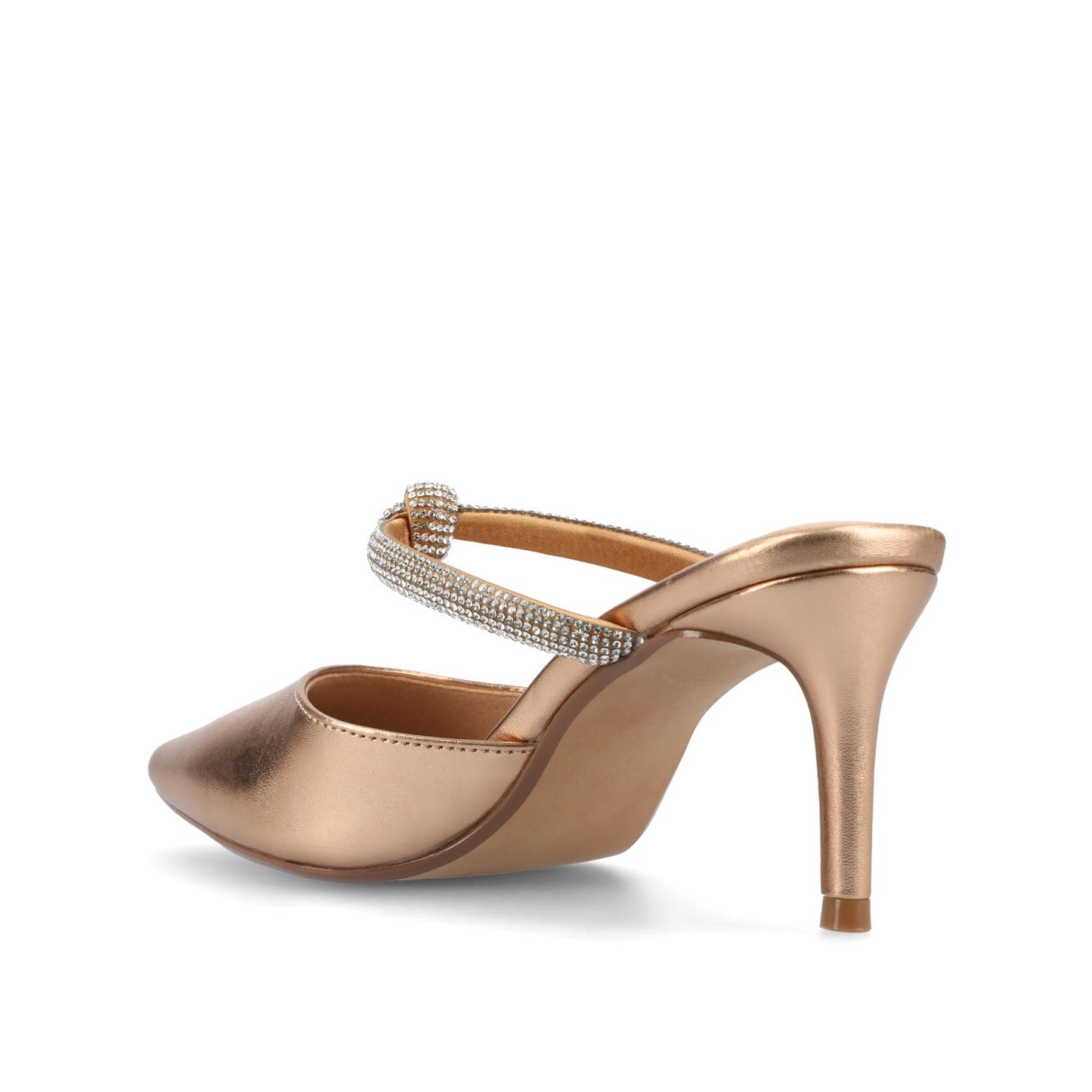 Journee LUNNA MULE STILETTO HEELS IN FAUX SUEDE - Bronze PU