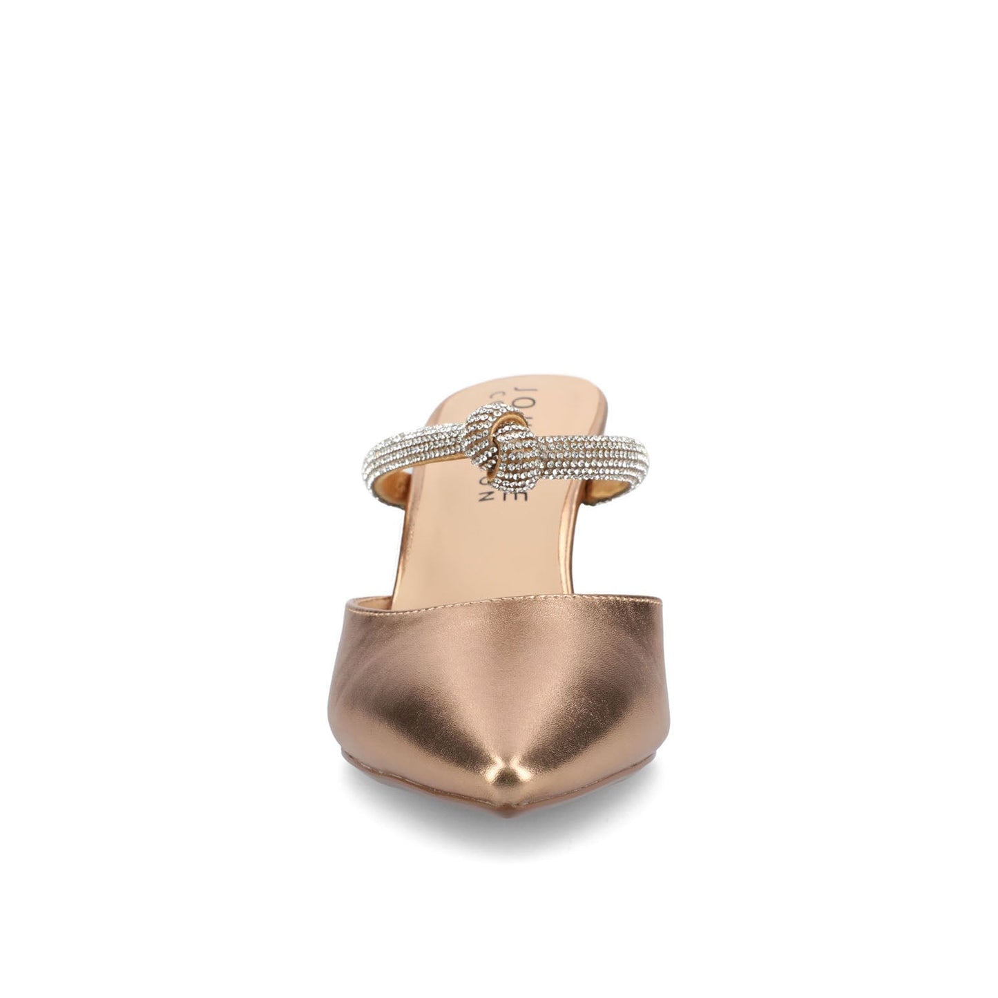 Journee LUNNA MULE STILETTO HEELS IN FAUX SUEDE - Bronze PU
