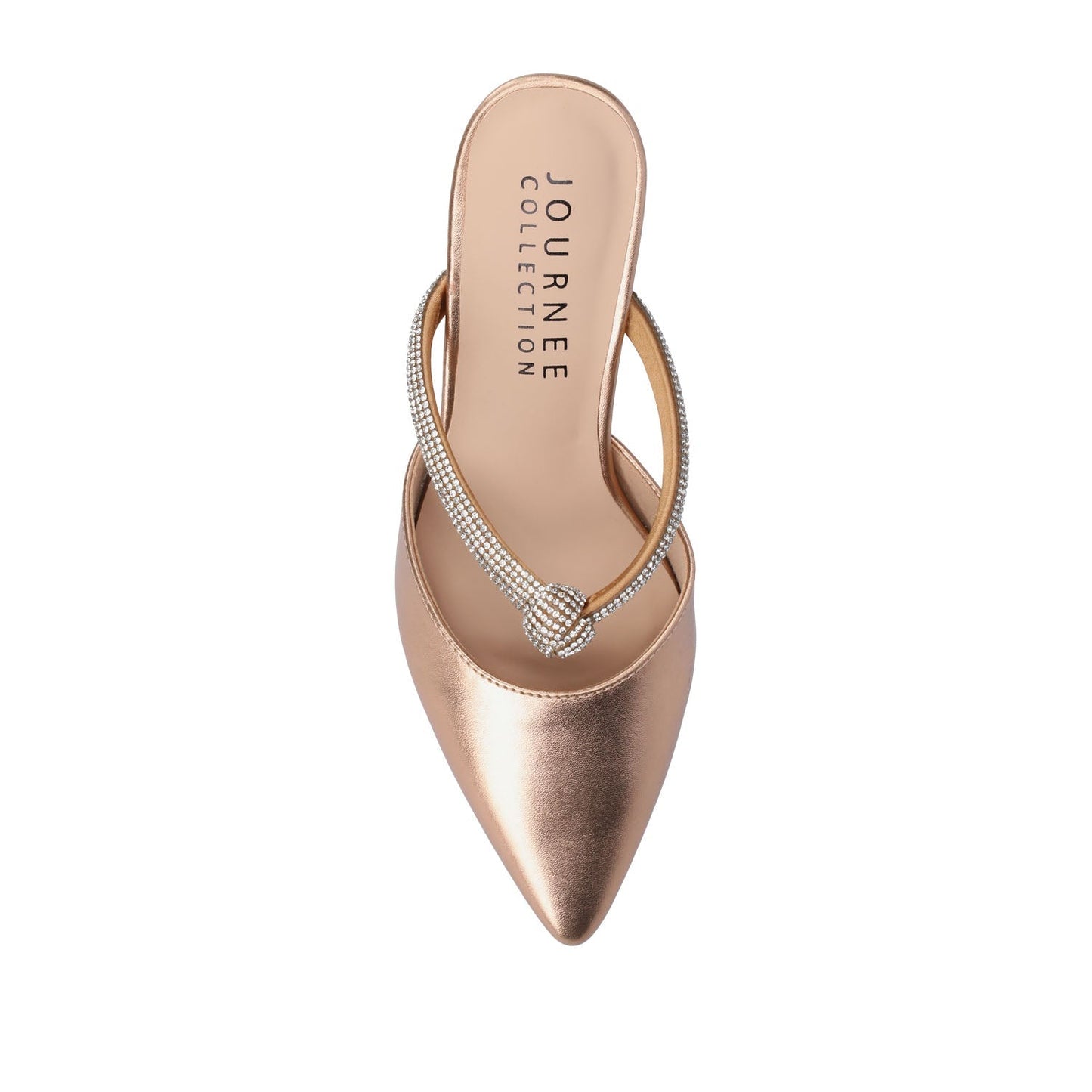 Journee LUNNA MULE STILETTO HEELS IN FAUX SUEDE - Bronze PU