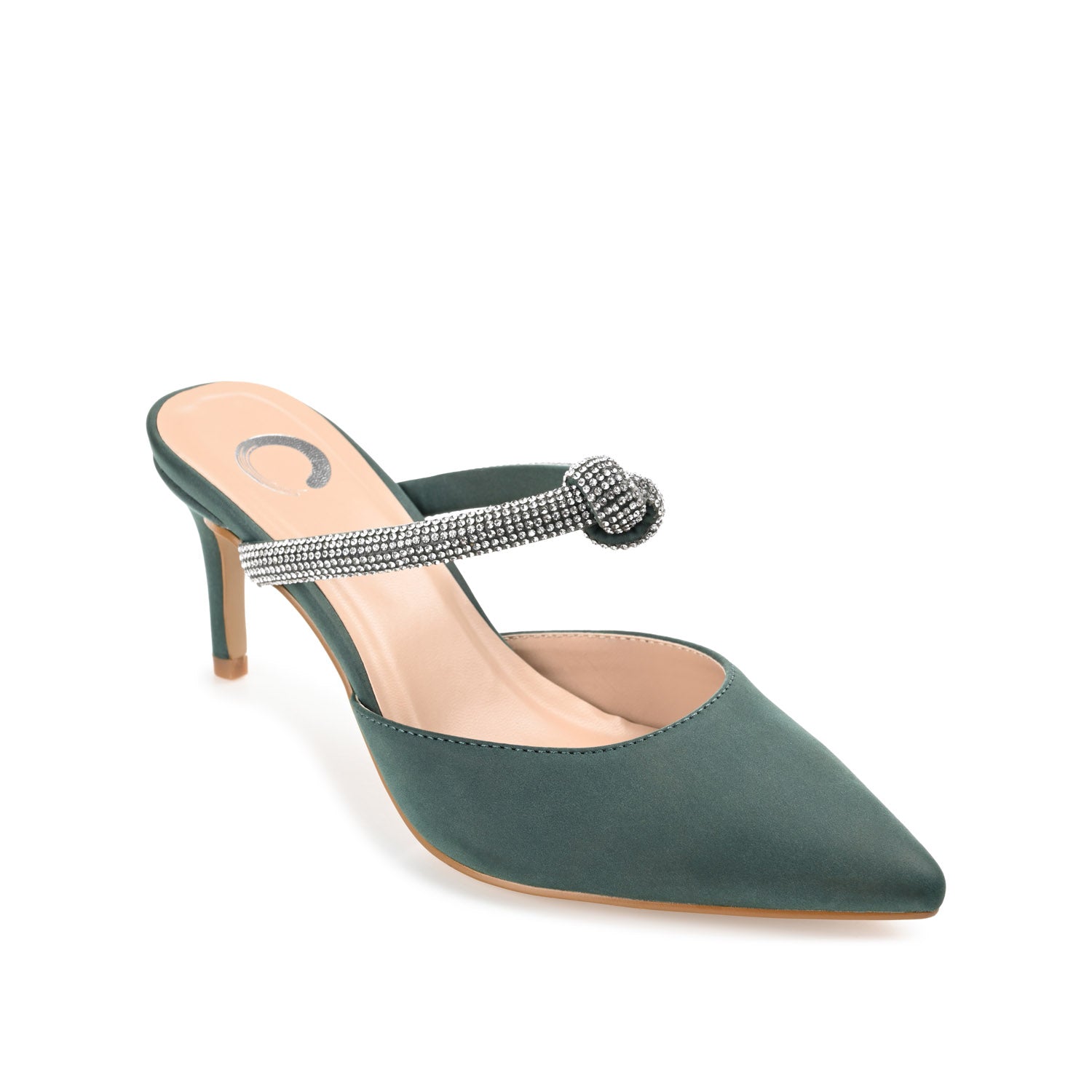 Journee LUNNA MULE STILETTO HEELS IN FAUX SUEDE - Green