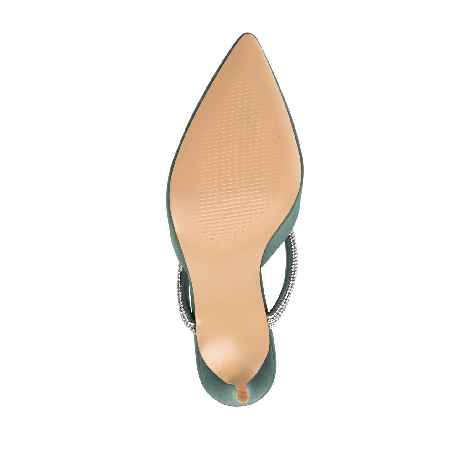 Journee LUNNA MULE STILETTO HEELS IN FAUX SUEDE - Green
