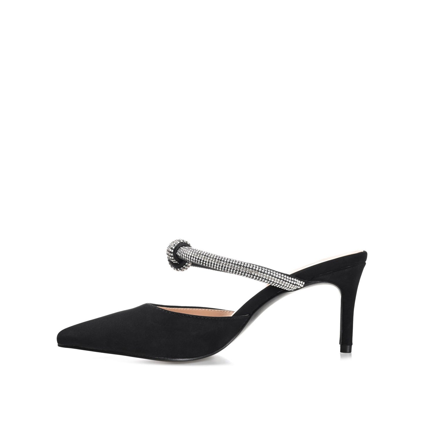 Journee LUNNA MULE STILETTO HEELS IN FAUX SUEDE - Black