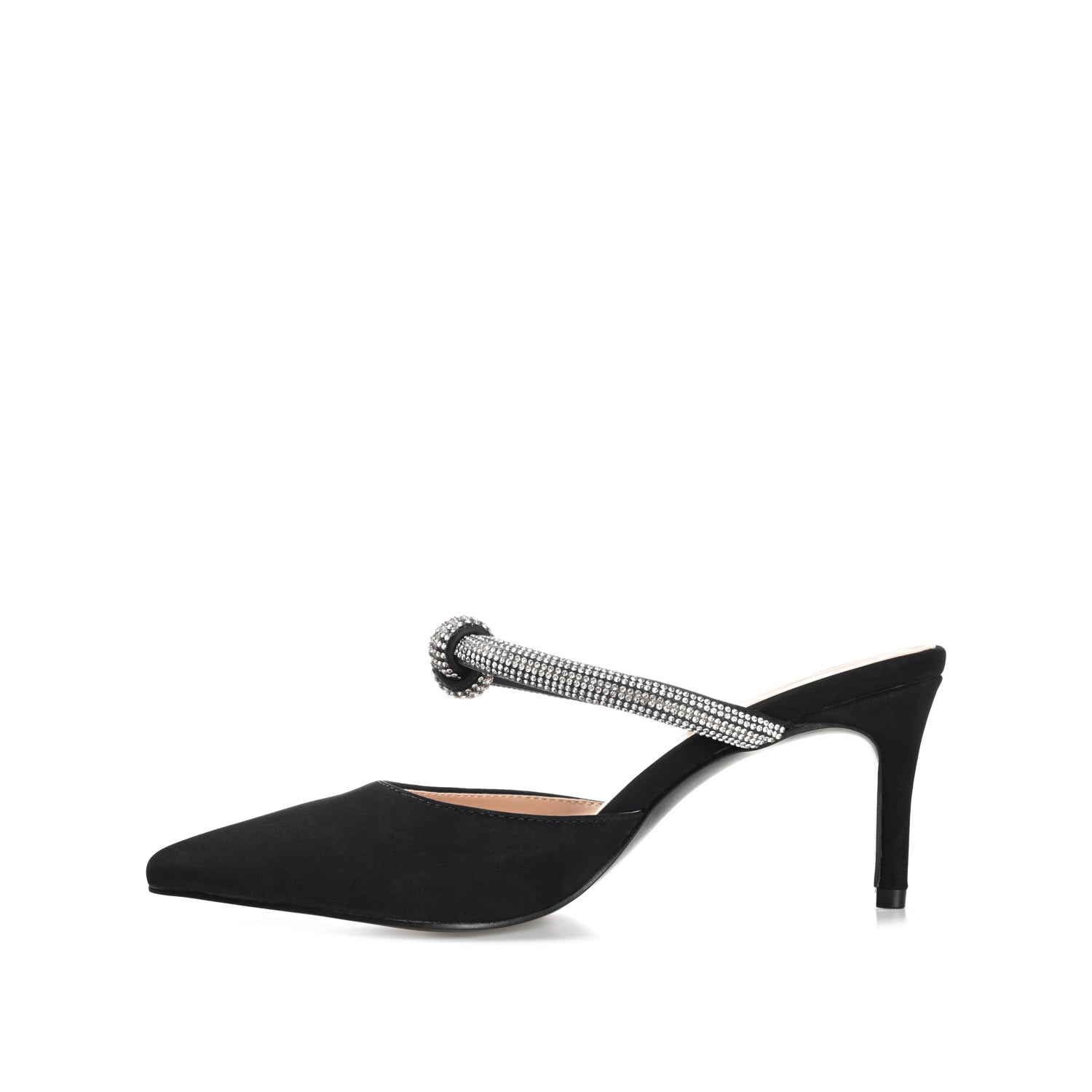 Journee LUNNA MULE STILETTO HEELS IN FAUX SUEDE - Black