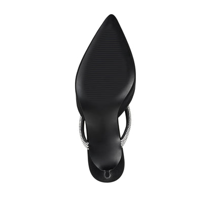 Journee LUNNA MULE STILETTO HEELS IN FAUX SUEDE - Black