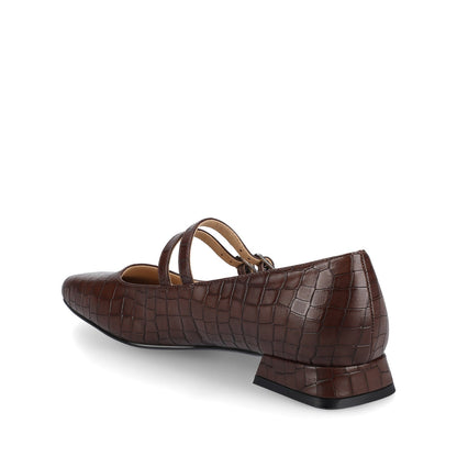 Journee GREDAH MARY JANE DRESS FLATS IN WIDE - Brown Croco
