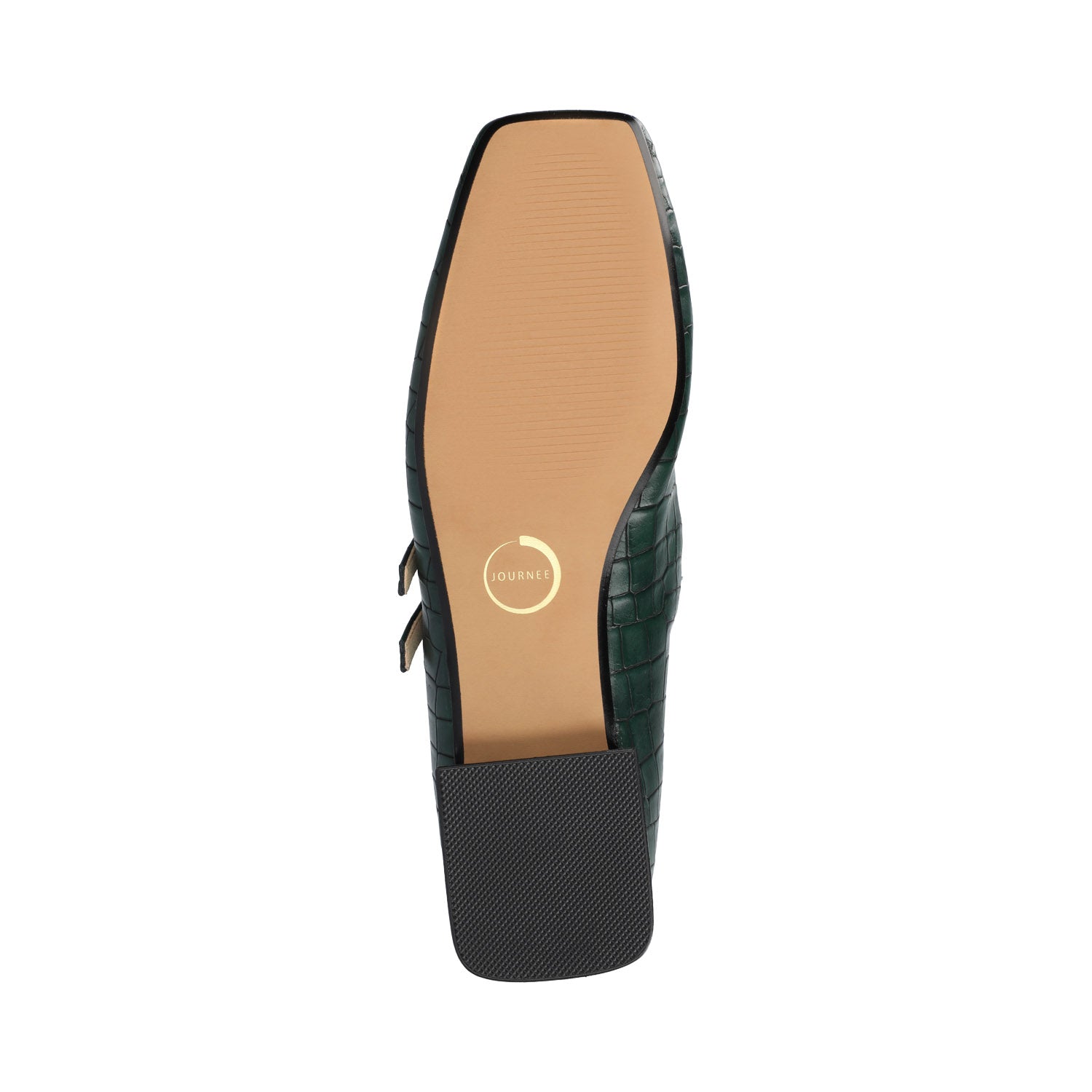 Journee GREDAH MARY JANE DRESS FLATS IN WIDE - Green Croco