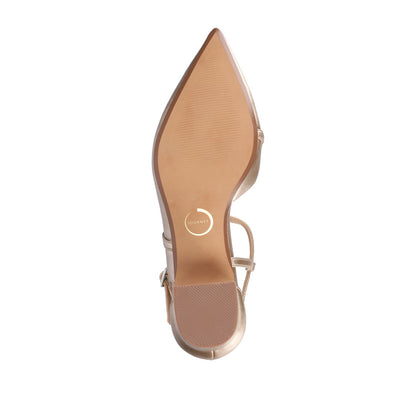 Journee GALVINN LOW BLOCK HEELS IN WIDE - Champagne PU