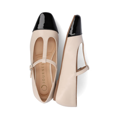 Journee THEAH MARY JANE FLATS IN WIDE - Bone