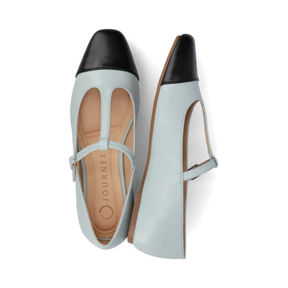 Journee THEAH MARY JANE FLATS IN WIDE - Light Blue