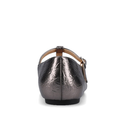 Journee THEAH MARY JANE FLATS IN WIDE - Pewter Crinkle
