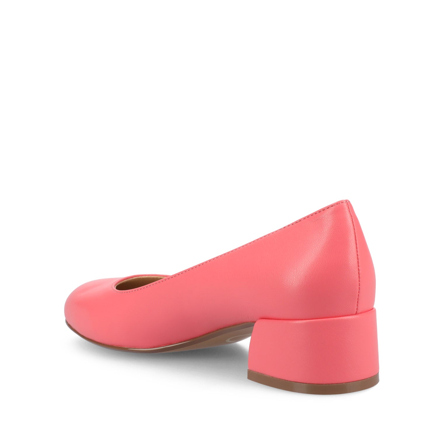 Journee SAAR II VEGAN LEATHER PUMP HEELS IN WIDE - Coral PU