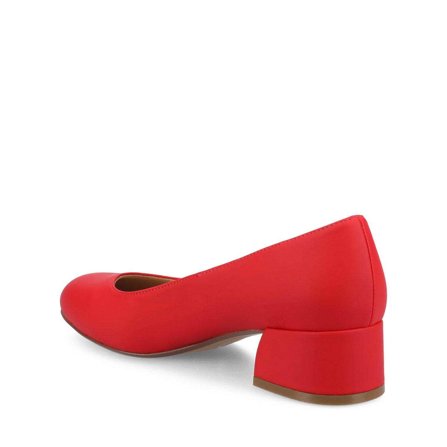 Journee SAAR II VEGAN LEATHER PUMP HEELS IN WIDE - Red PU