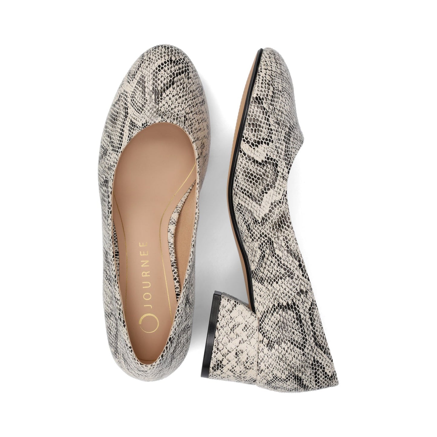 Journee SAAR II VEGAN LEATHER PUMP HEELS IN WIDE - Snake