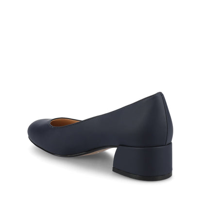 Journee SAAR II VEGAN LEATHER PUMP HEELS IN WIDE - Navy PU