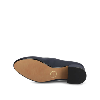 Journee SAAR II VEGAN LEATHER PUMP HEELS IN WIDE - Navy PU