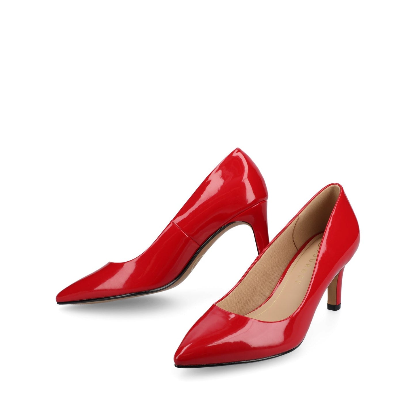 Journee SCYLEE PATENT STILETTO HEELS IN WIDE - Red Patent