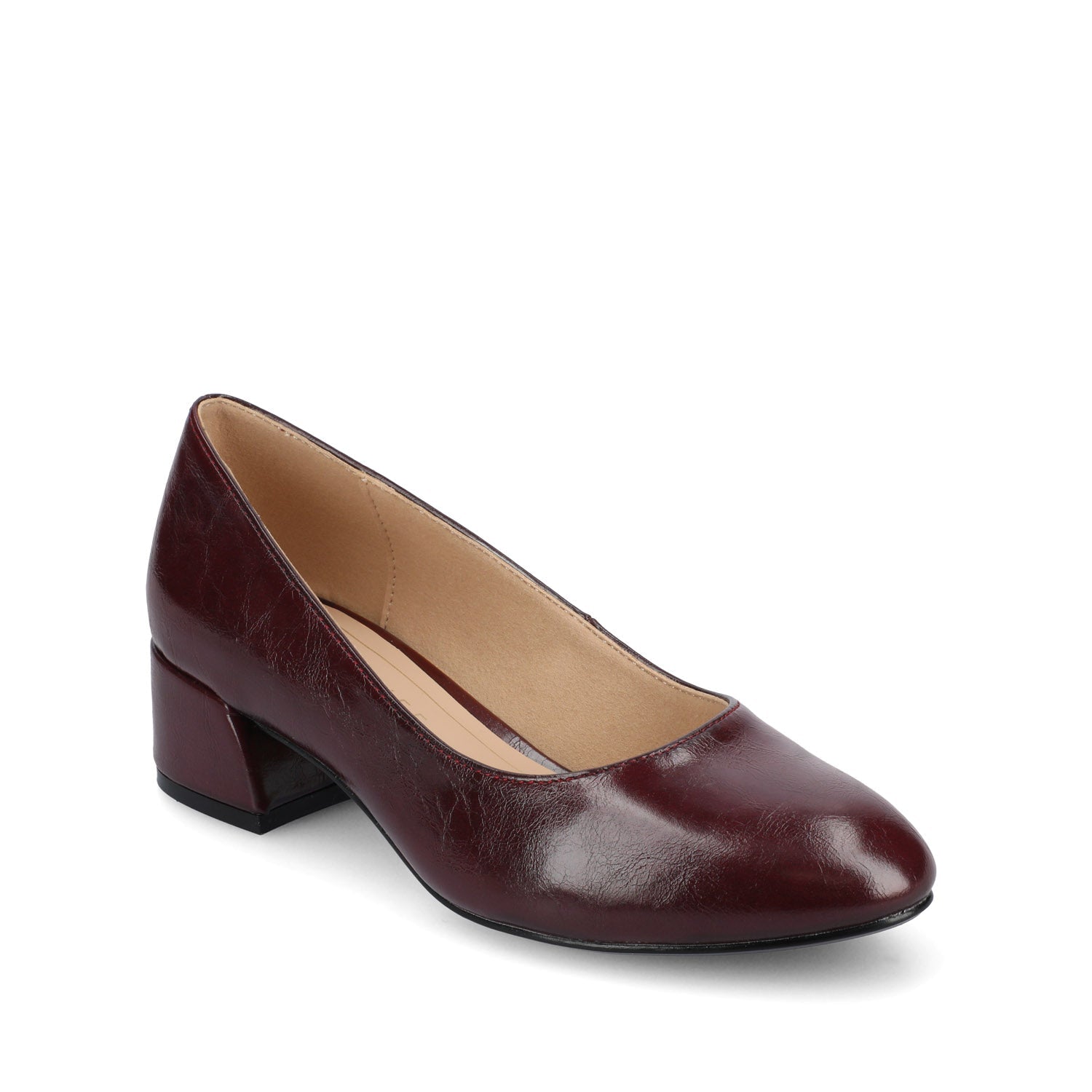 Journee SAAR II PATENT PUMP HEELS IN WIDE - Oxblood Patent