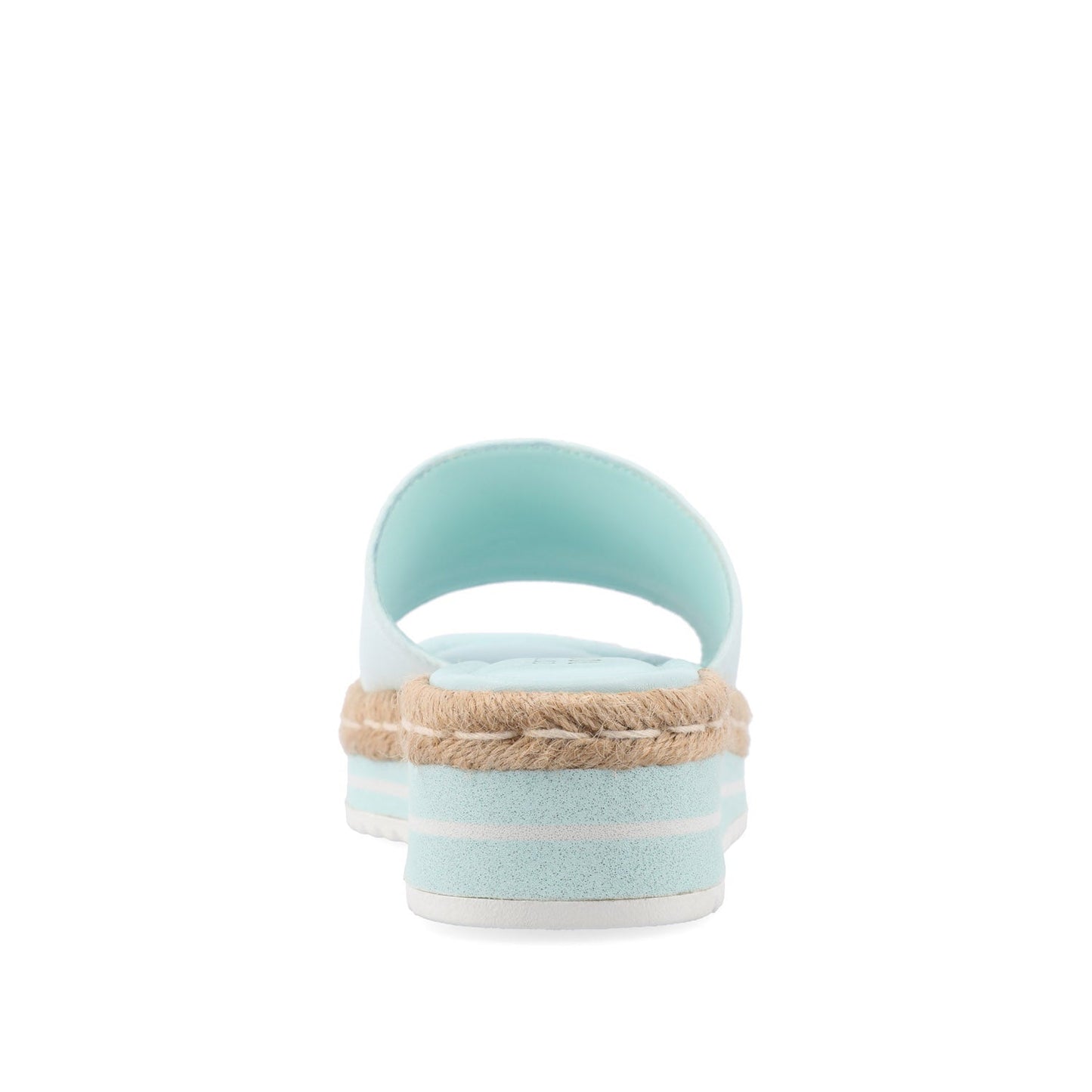 Journee ROSEY ESPADRILLE WEDGE HEELED SLIDE SANDALS IN STATEMENT - Blue
