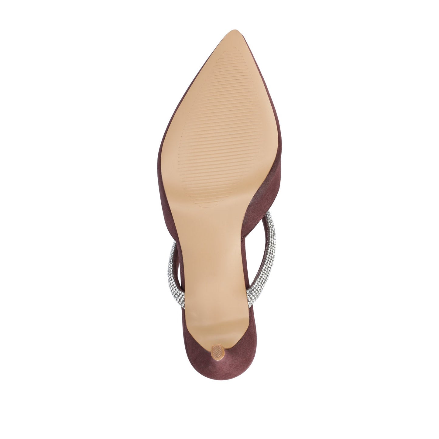 Journee LUNNA MULE STILETTO HEELS IN FAUX SUEDE - Wine