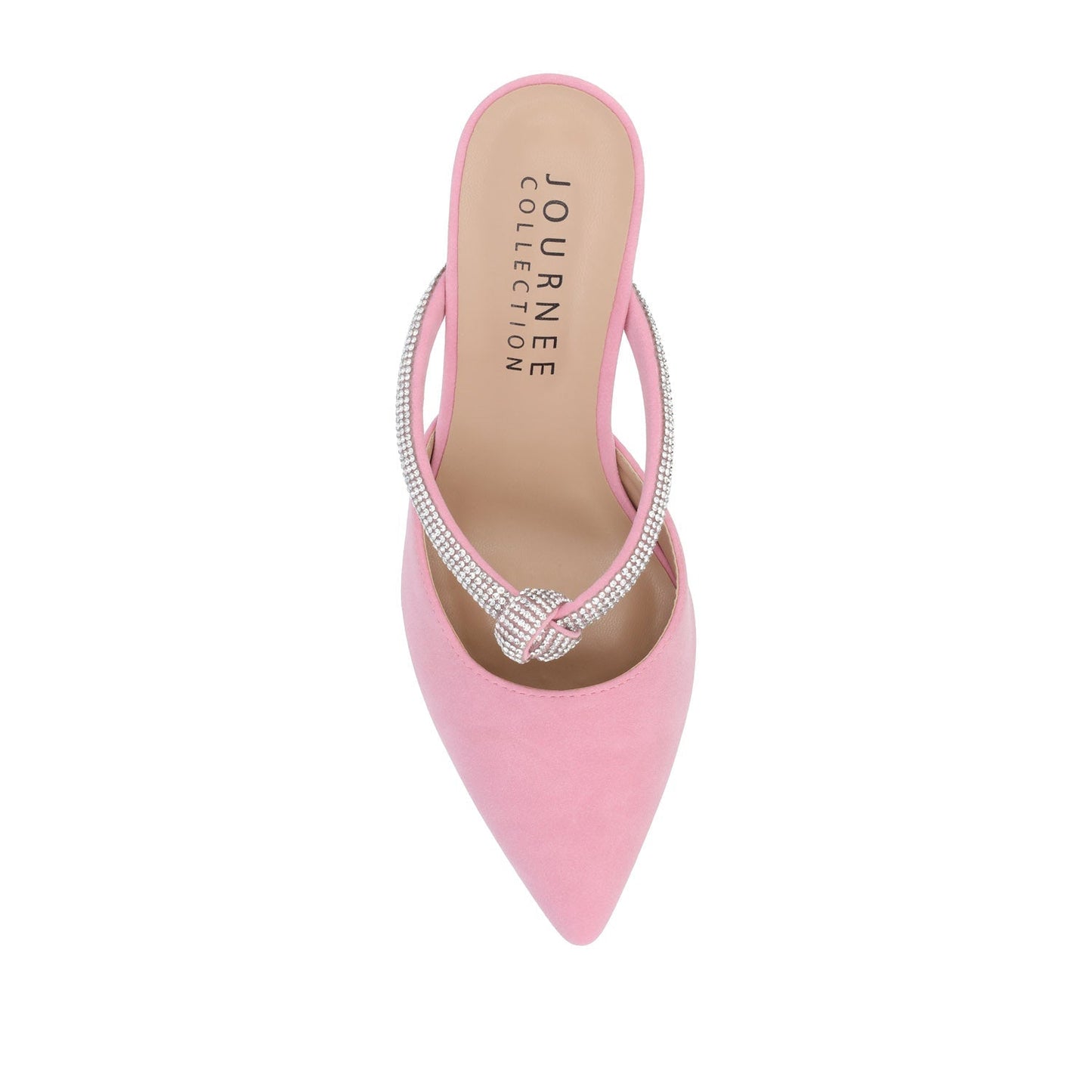 Journee LUNNA MULE STILETTO HEELS IN FAUX SUEDE - Pink