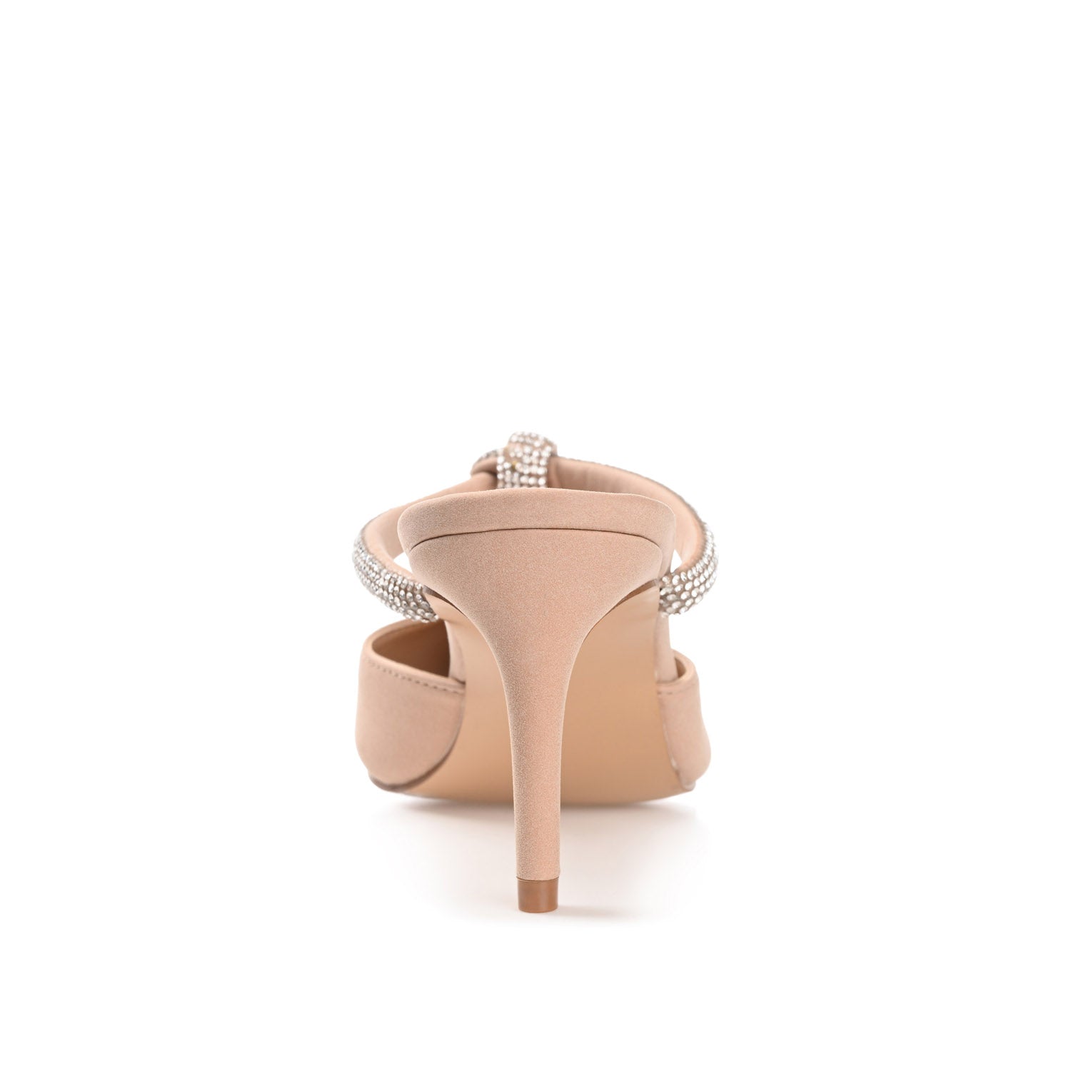 Journee LUNNA MULE STILETTO HEELS IN FAUX SUEDE - Tan