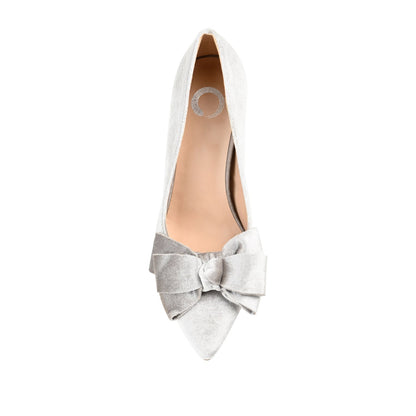 Journee CRYSTOL STILETTO PUMP HEELS IN VELVET - Grey