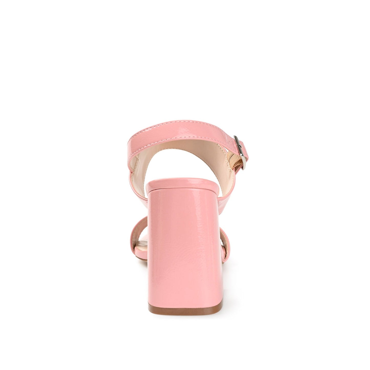 Journee ADRAS STRAPPY BLOCK HEELS IN PATENT - Pink Patent