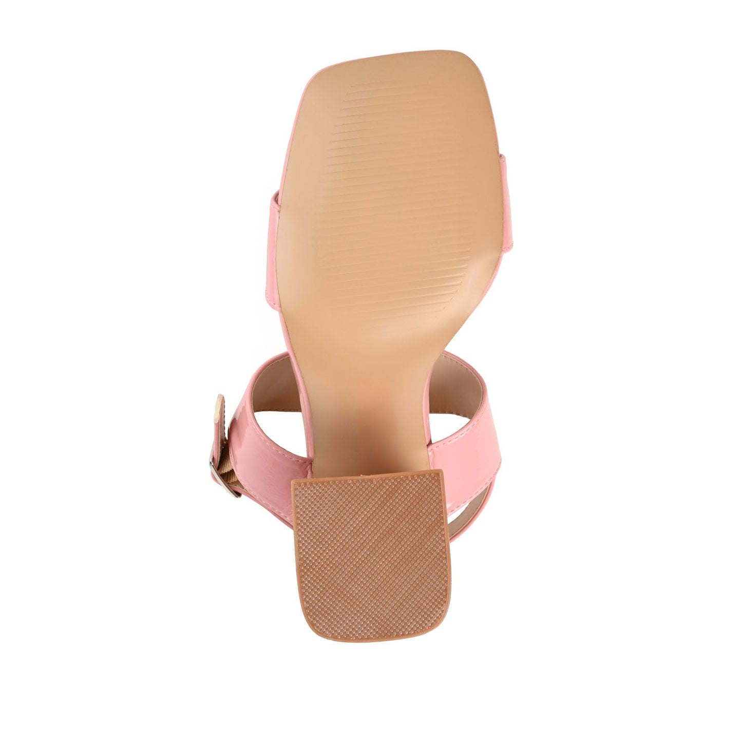 Journee ADRAS STRAPPY BLOCK HEELS IN PATENT - Pink Patent