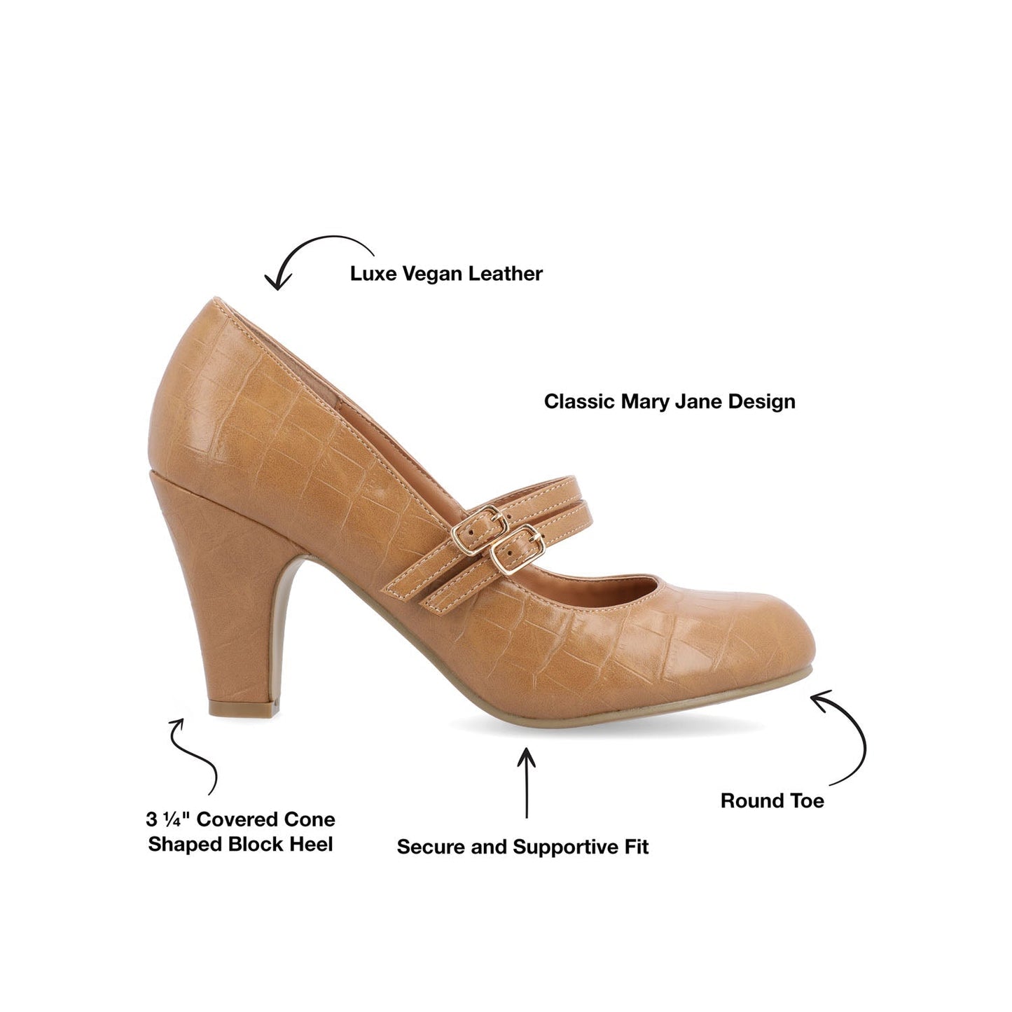 Journee WINDY MARY JANE PUMP HEELS IN STATEMENT - Tan
