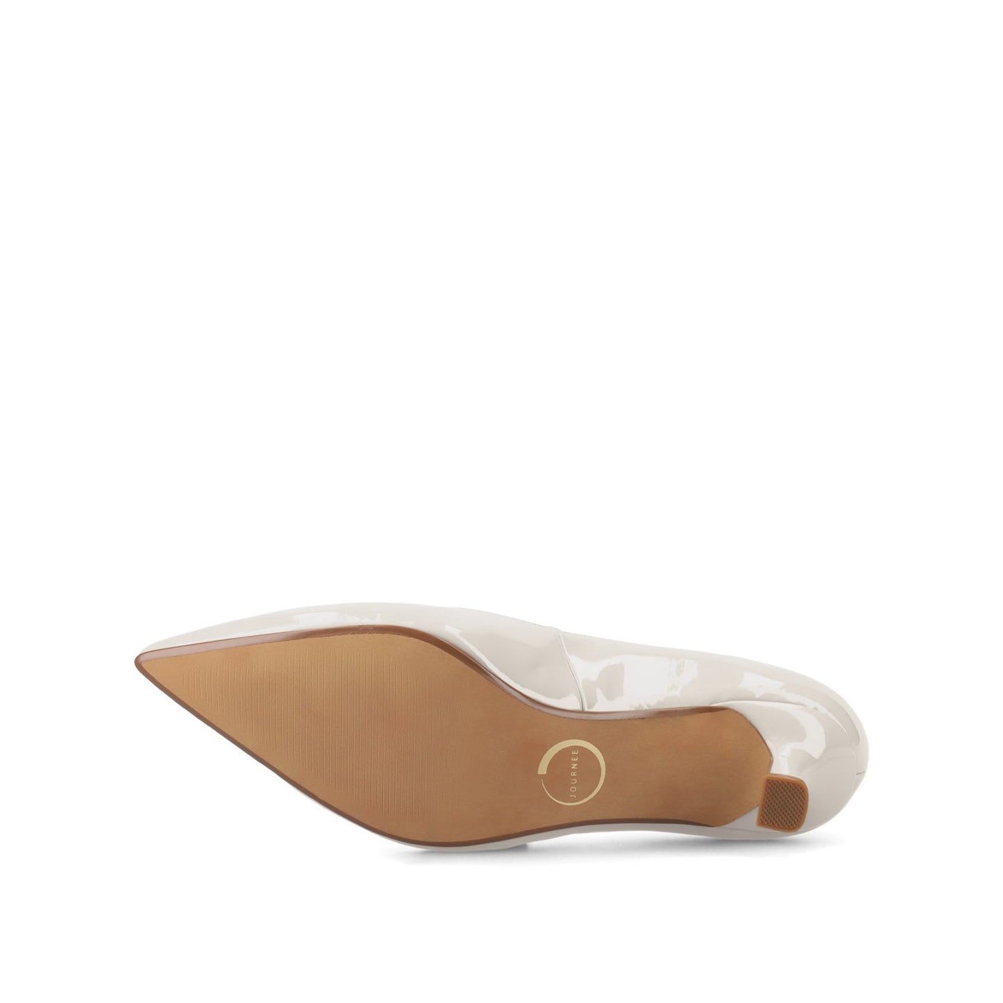 Journee PAMMIE PATENT KITTEN HEELS IN WIDE - Bone Patent