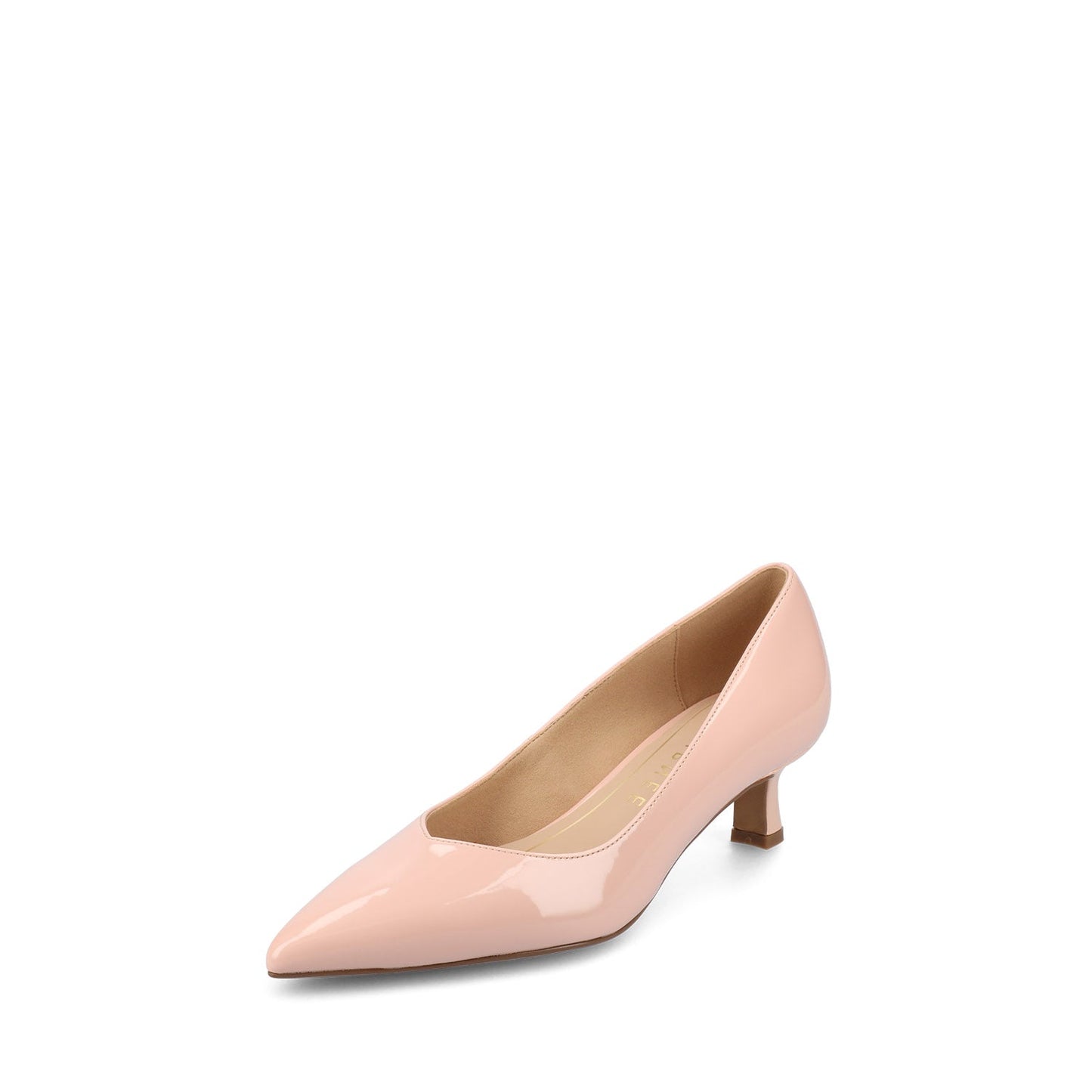 Journee PAMMIE PATENT KITTEN HEELS IN WIDE - Pink Patent