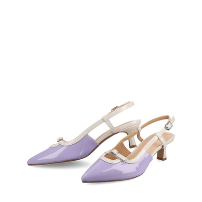 Journee PADMA KITTEN HEELS IN WIDE - Lilac Patent