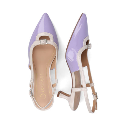 Journee PADMA KITTEN HEELS IN WIDE - Lilac Patent