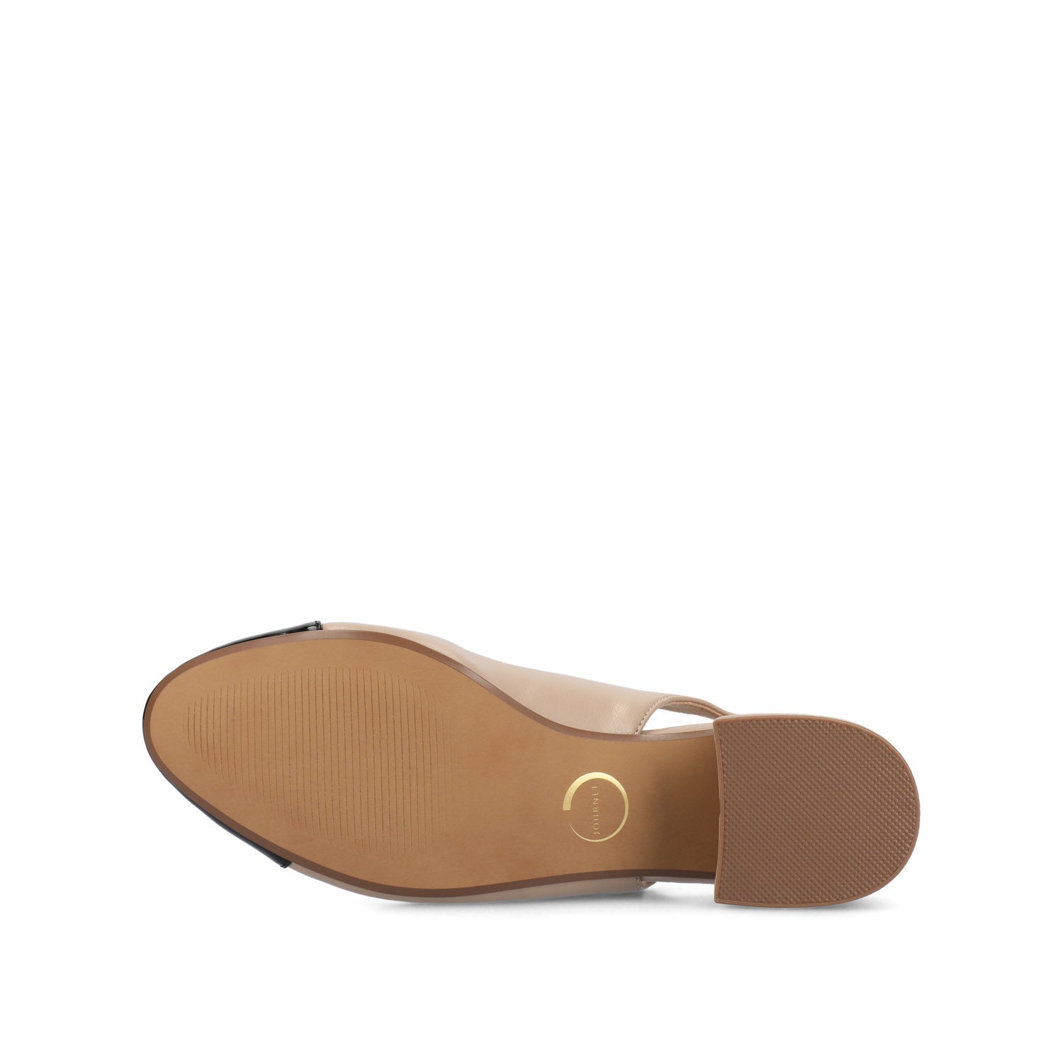Journee SAMMIE BLOCK HEELS IN WIDE - Taupe PU