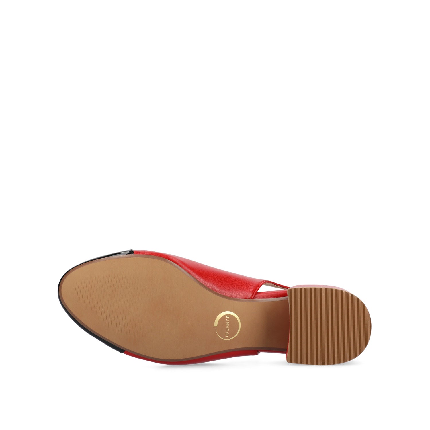 Journee SAMMIE BLOCK HEELS IN WIDE - Red PU