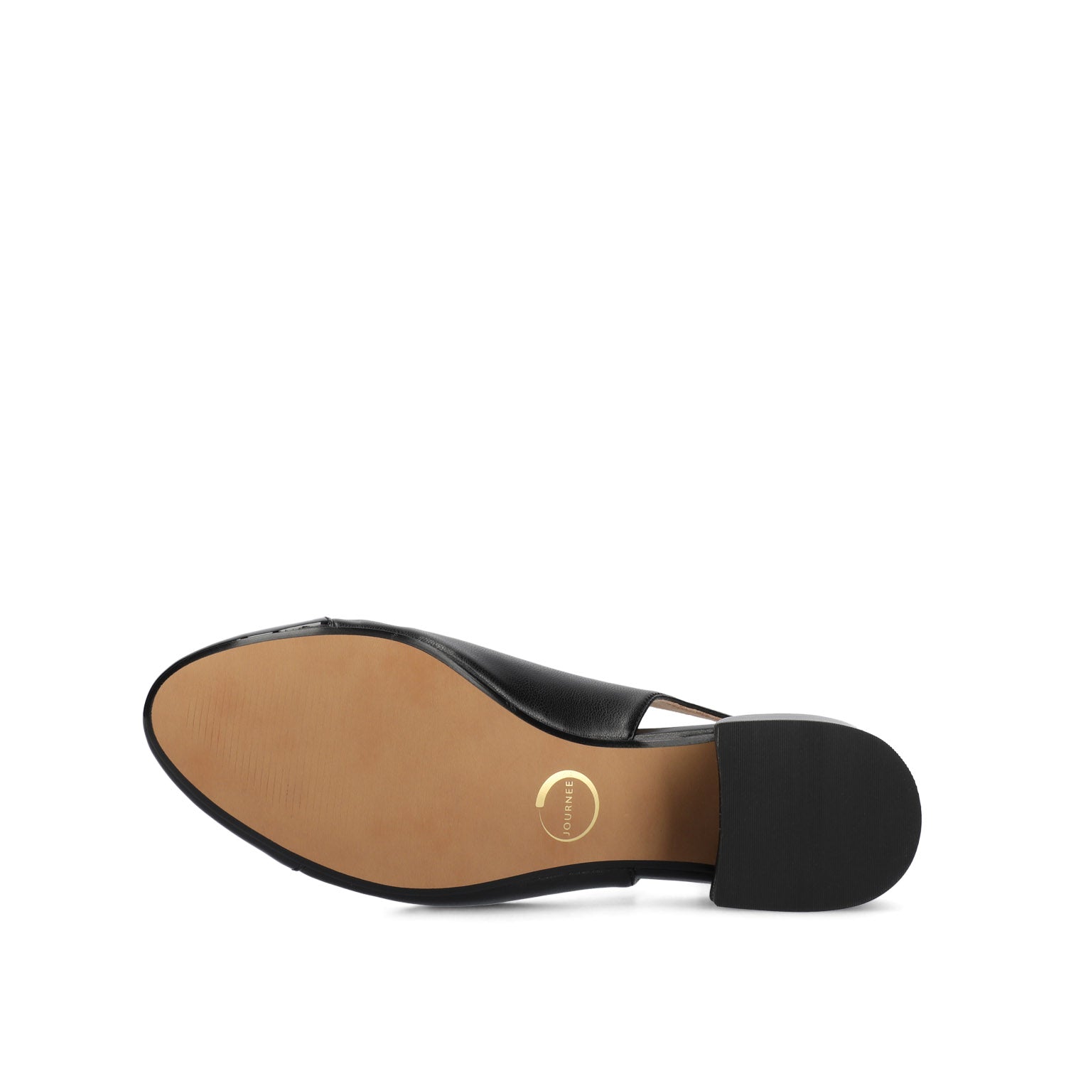 Journee SAMMIE BLOCK HEELS IN WIDE - Black PU