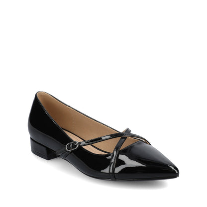 Journee CAMBY DRESS FLAT IN WIDE - Black Patent