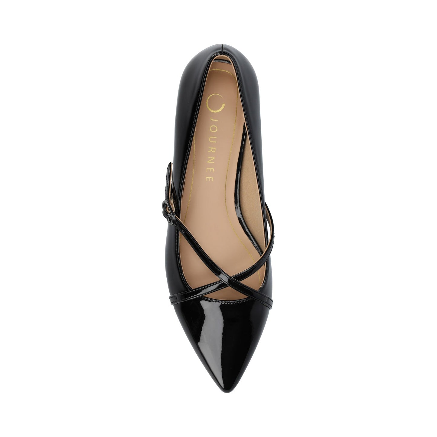 Journee CAMBY DRESS FLAT IN WIDE - Black Patent