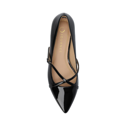Journee CAMBY DRESS FLAT IN WIDE - Black Patent