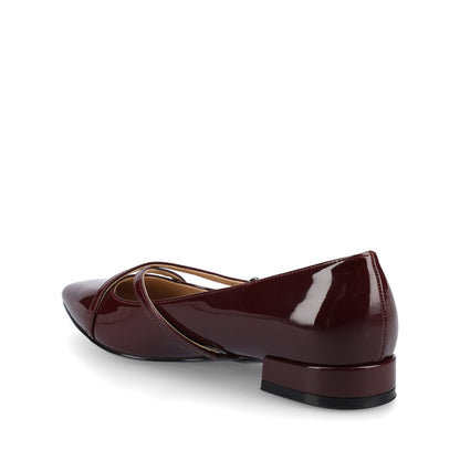 Journee CAMBY DRESS FLAT IN WIDE - Oxblood Patent