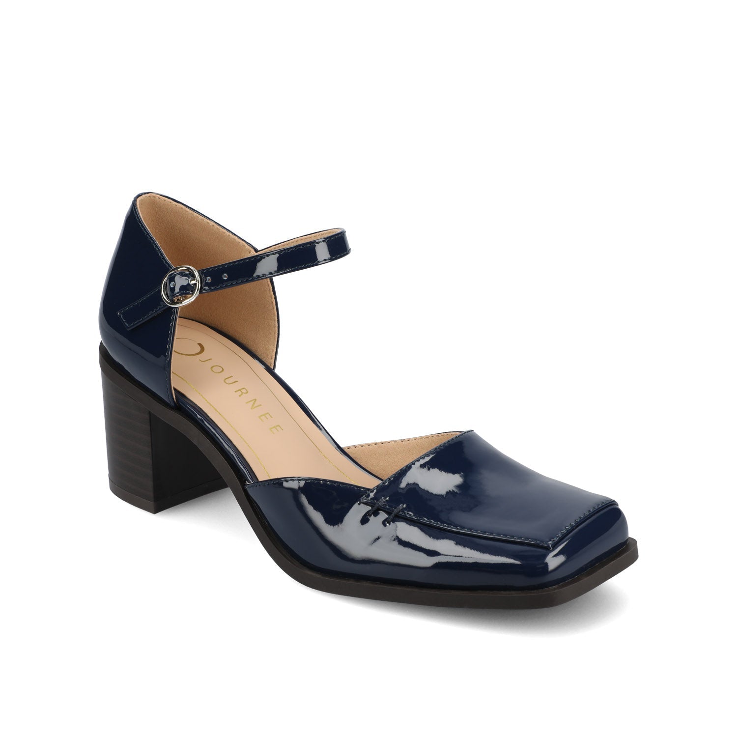 Journee EVANGELINE PATENT HEELS IN WIDE - Patent Navy