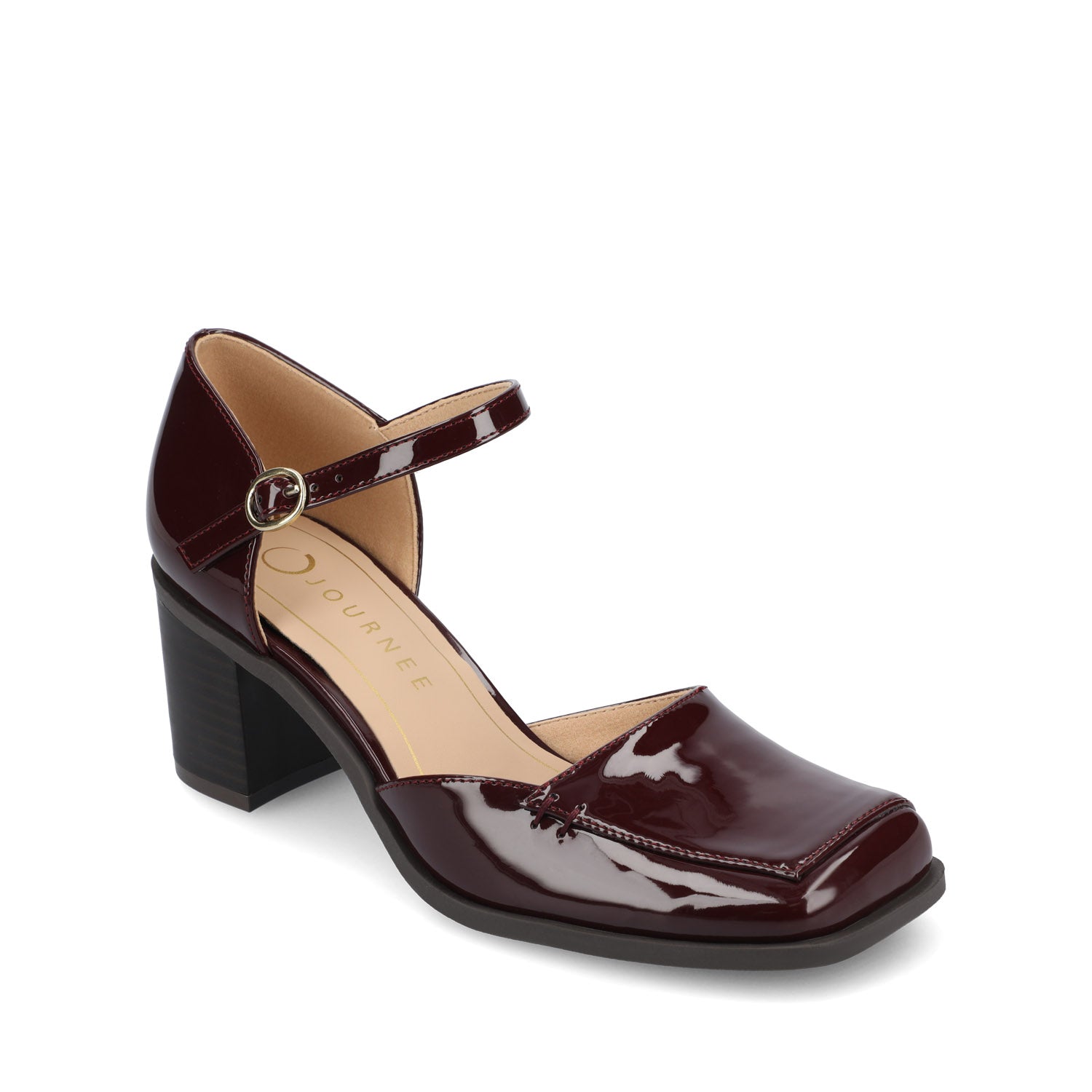Journee EVANGELINE PATENT HEELS IN WIDE - Patent Chocolate