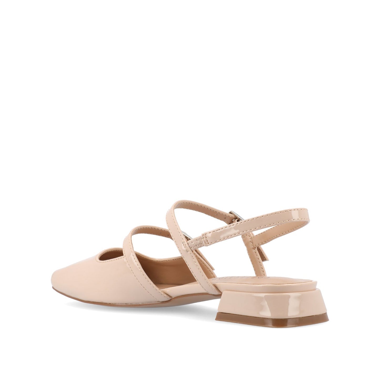 Journee GRETCHENN HEELED FLATS IN PATENT IN WIDE - Beige